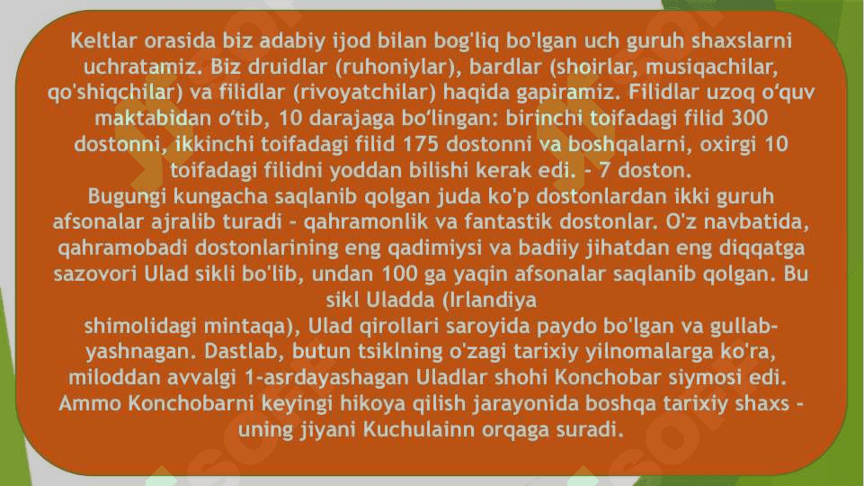 Kelt xalqi sagalarida sharqona syujetlar 6