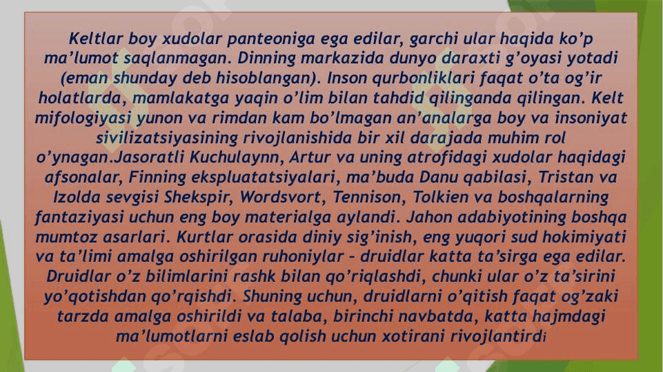 Kelt xalqi sagalarida sharqona syujetlar 7