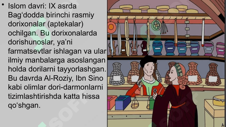 Insoniyat tarixida dorixonalar va tibbiyot maktablari ochilishi 3