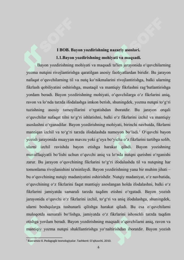 Bayon yozdirish orqali nutqiy ko'nikmalarni rivojlantirish 6