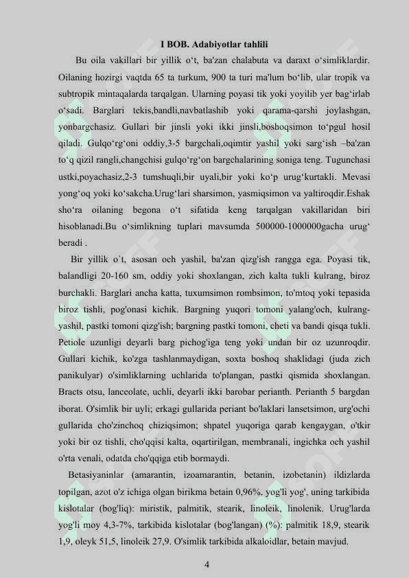SHO`RADOSHLAR OILASI 4