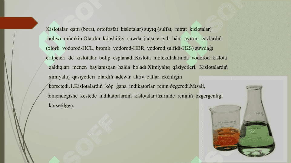 Qatti ha`m jumsaq kislota ha`m tiykarlar teoriyasi 3