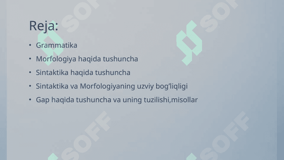 Sintaktika va Morfologiya 2