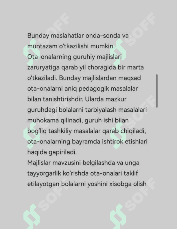 Ota onalar bilan olib boriladigan shaxsiy suxbatlar 4