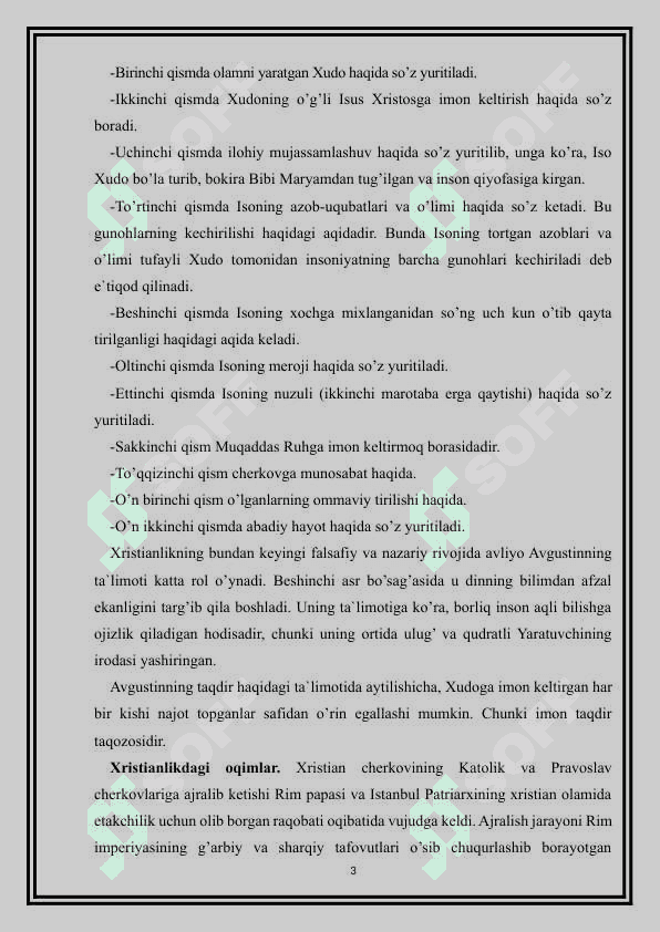 Xristianlikning vujudga kelish mavzusida esse yozish 4