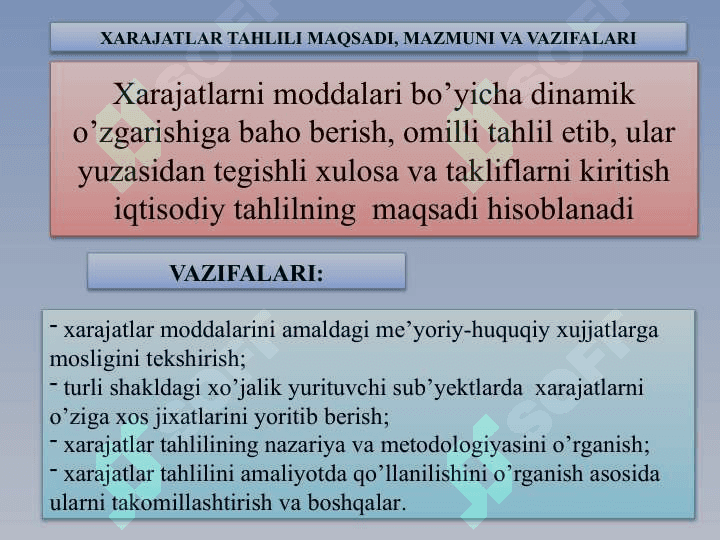 ISLAB CHIQARISH VA DAVR XARAJATLARI TAHLILI 4