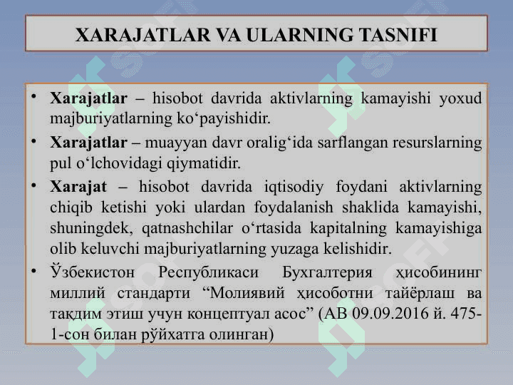 ISLAB CHIQARISH VA DAVR XARAJATLARI TAHLILI 5