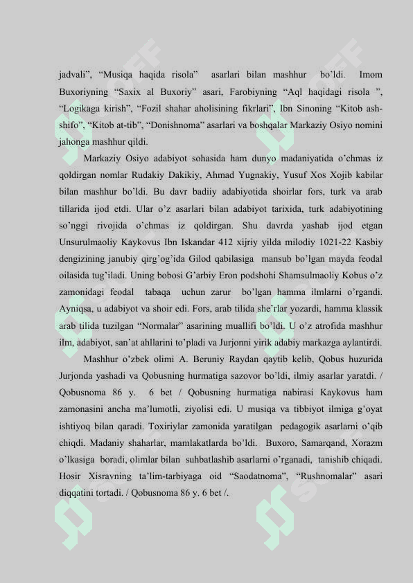 Kaykovusning qobusnoma asarining tarbiyaviy tadbirlarning tashkil 7