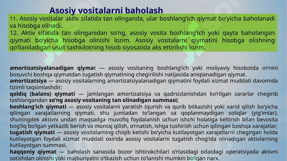 Asosiy vositalar hisobi 8