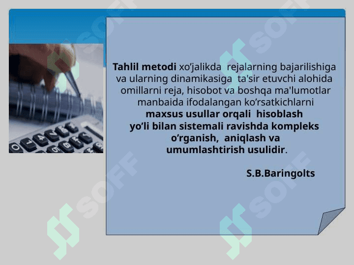 Iqtisodiy tahlilning metodi va usullari 6