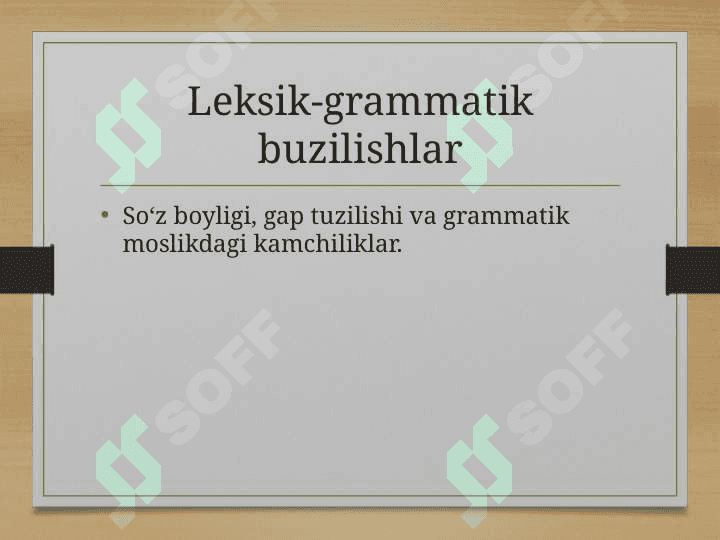 Nutq buzilishlarini tasniflash. Buzilish turlari 8