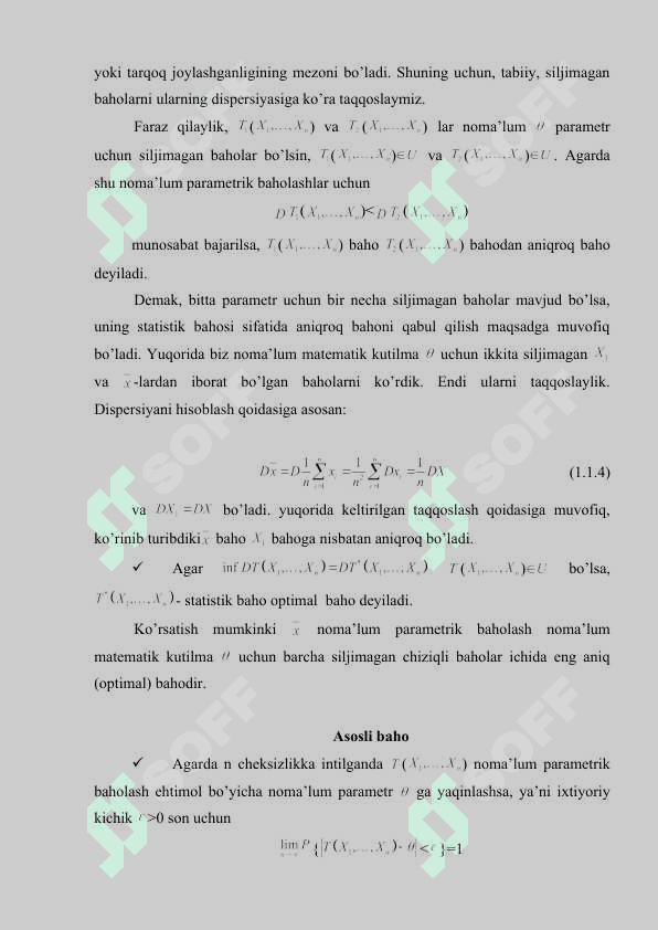 No’malum parametrlarni baholashning ishonchli oraliq usuli 7