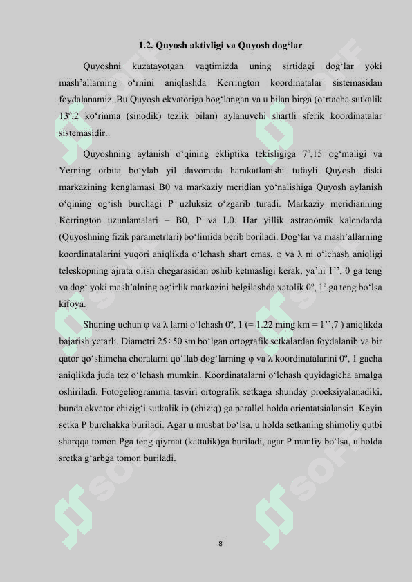 Quyosh dog’lari va ularning fizik tabiati 8