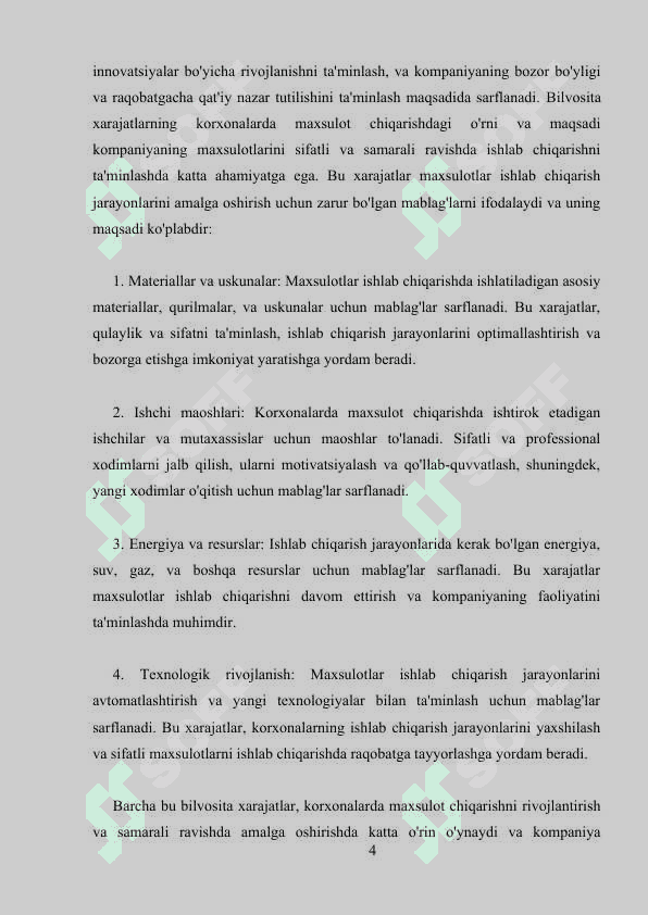Bilvosita xarajatlar hisobi. 4