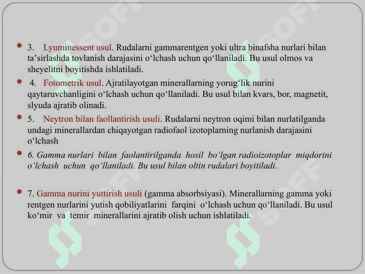 Radiometrik boyitish usuli 4