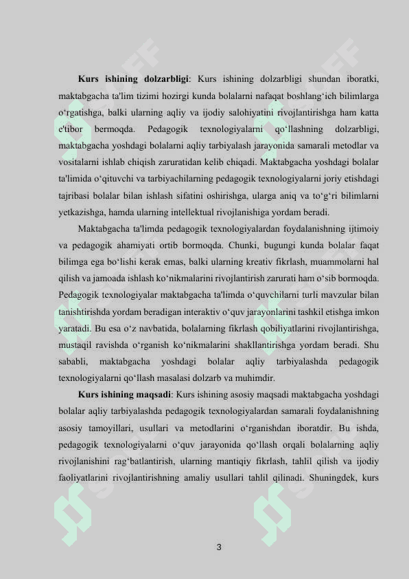 Maktabgacha yoshdagi bolalarni aqliy tarbiyalashda,  pedagogik texnologiyalardan foydalanish 3