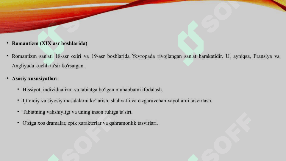 XIX - XX asr Yevropa san'ati 3