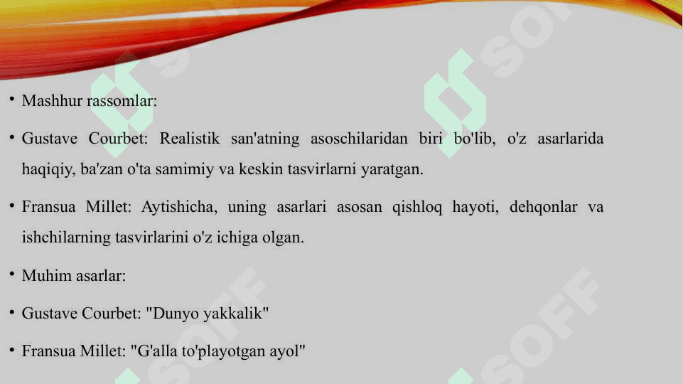 XIX - XX asr Yevropa san'ati 6