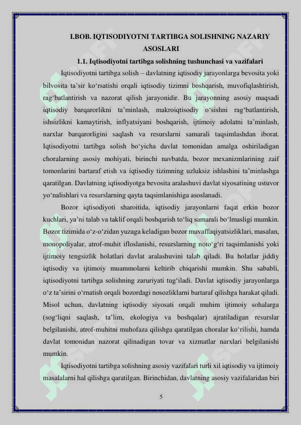 Iqtisodiyotni tartibga solishda davlatning roli 5