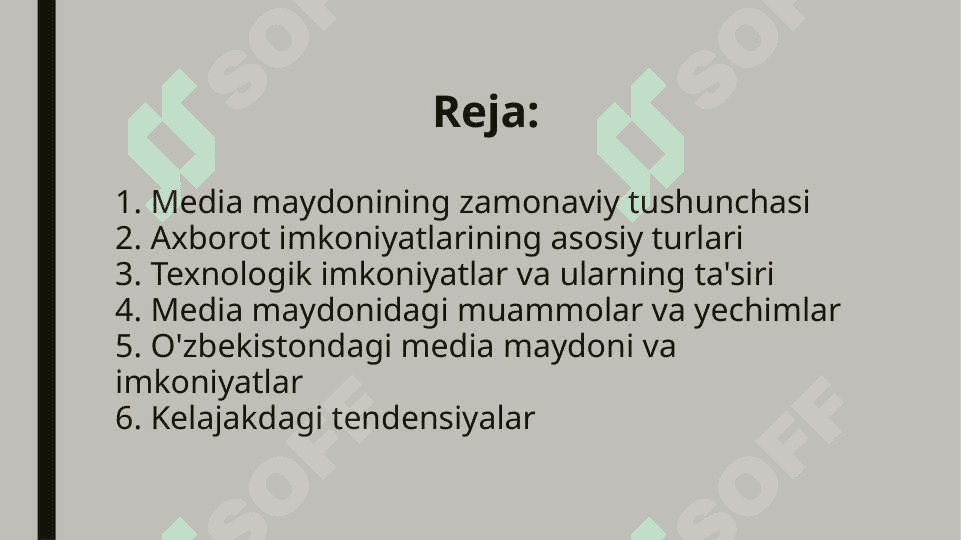 Media maydonidagi axborot imkoniyatlari 2