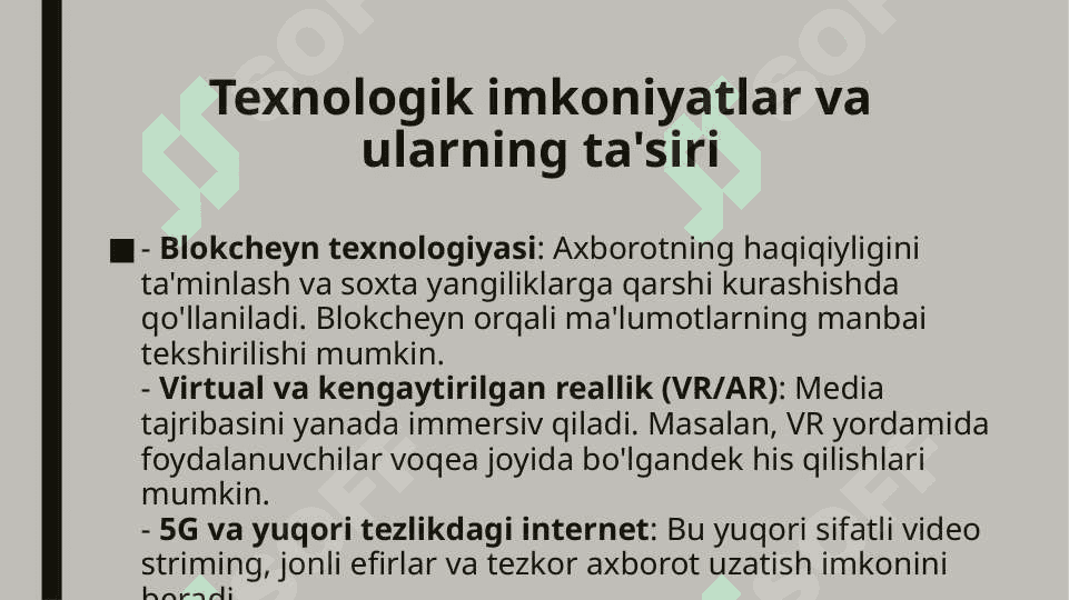 Media maydonidagi axborot imkoniyatlari 8