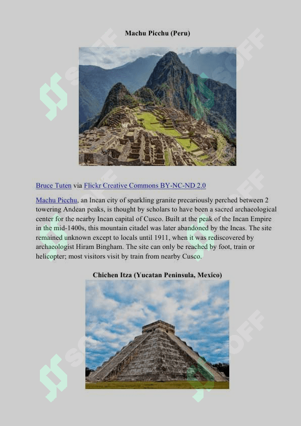 SEVEN WONDERS OF THE WORLD 4