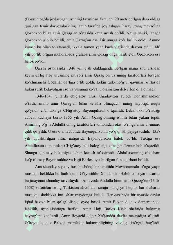 Amir Temur  davlatining vujudga kelishidagi tarixiy shart sharoitlar 3