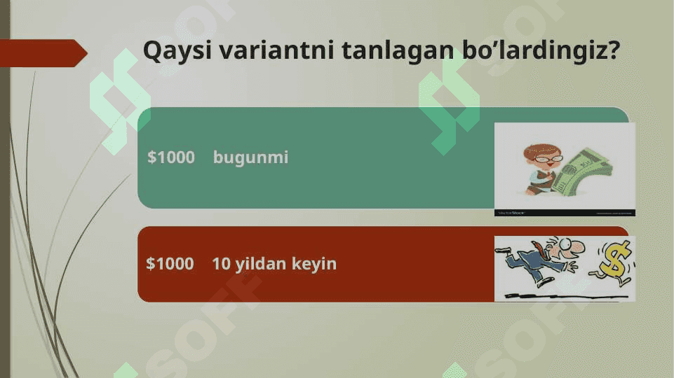 Pulning vaqt bo‘yicha qiymati 2