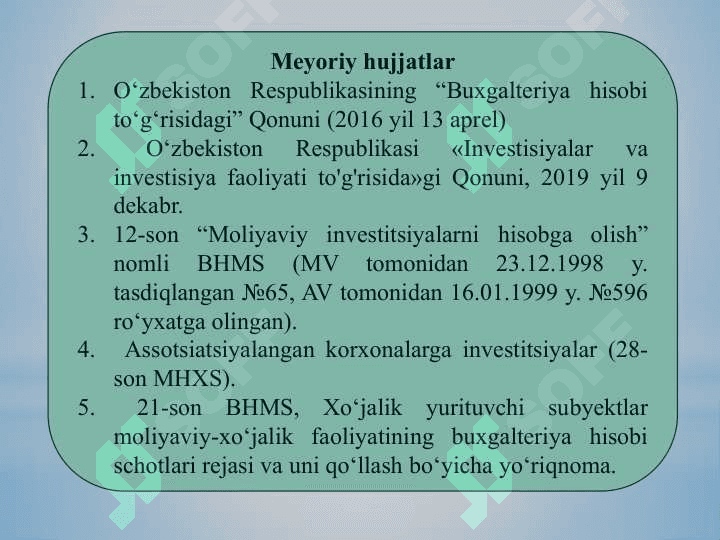 Investitsiyalar hisobi 4