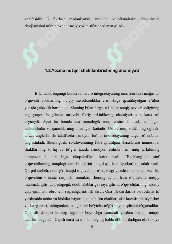 Yozma nutqni oʻstirish mazmuni va usullari 6