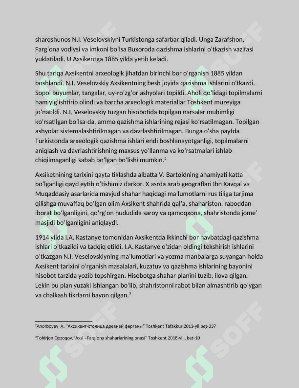 Axsikent va uning Turkiston tarixida tutgan oʻrni 6