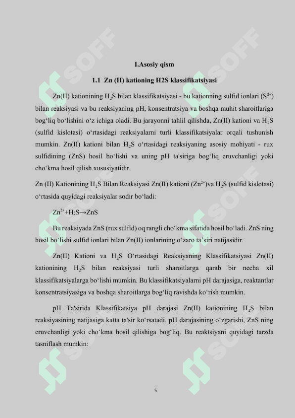 Rux (II) kationing analitik kimyosi 5