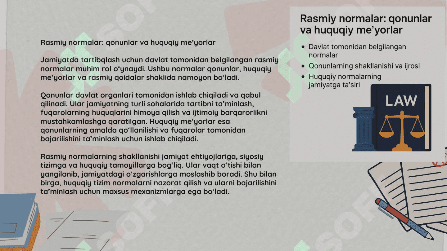 RASMIY
VA NORASMIY
NORMALAR VA
ULARNING
SHAKNLANISHI 4