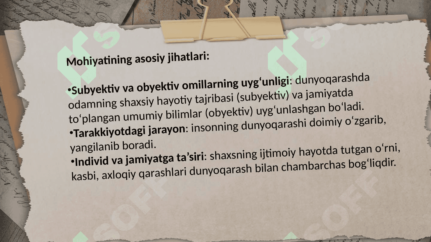 Dunyo qarashning mohiyati tuzilishi va asosiy funksiyalari 4