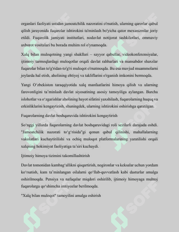 Yangi oʻzbekistonda  xalqchil va insonparvar davlat 5