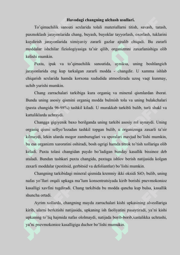 Havoni chang va gazlardan tozalash 2