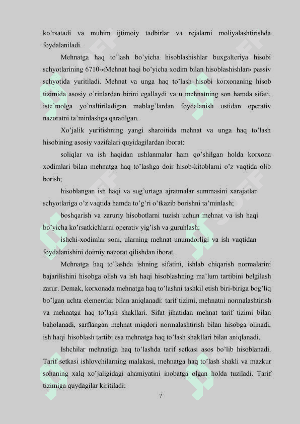 Mehnat haqini hisoblash va tólashni hujjatlashtirish 7