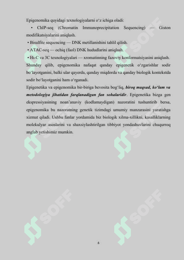 Epigenomika kurs ishi 6