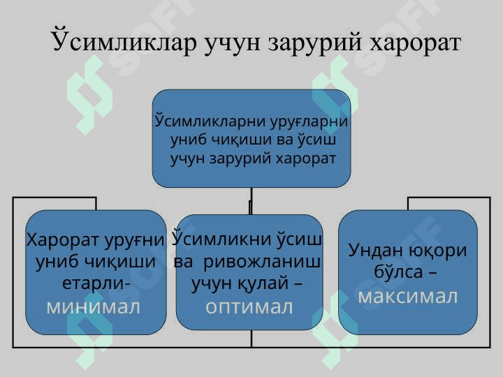 Тупроқнинг иссиқлик ва озиқ режимлари ҳамда уларни бошқариш усуллари 4