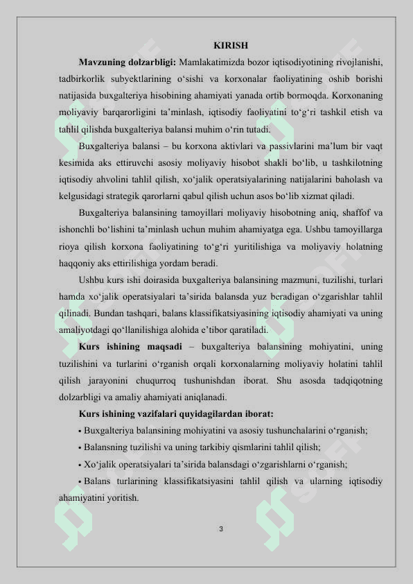 Buxgalteriya balansi, uning tuzilishi hamda turlari 3