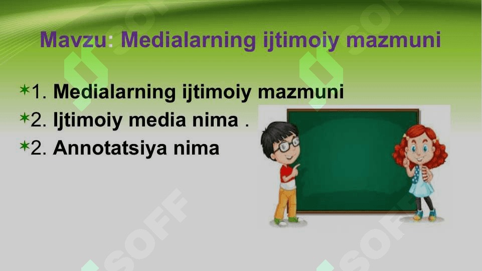 Medialarning ijtimoiy mazmuni 2