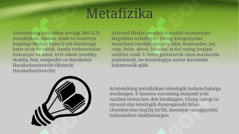 Aristotelning falsafiy qarashlari 3