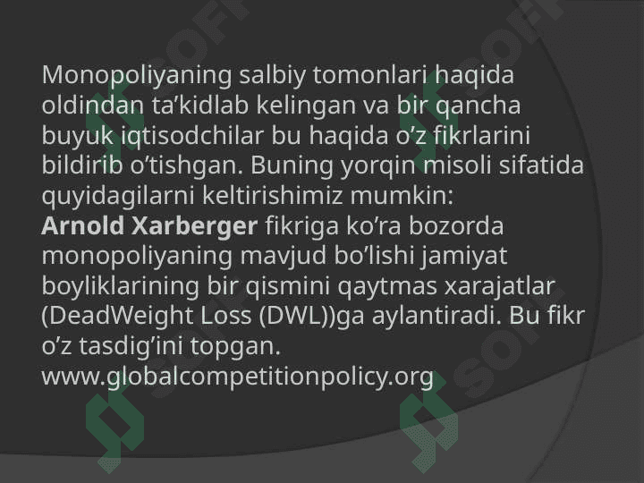 Davlatning monopoliyaga qarshi kurashish yo’llari. 8