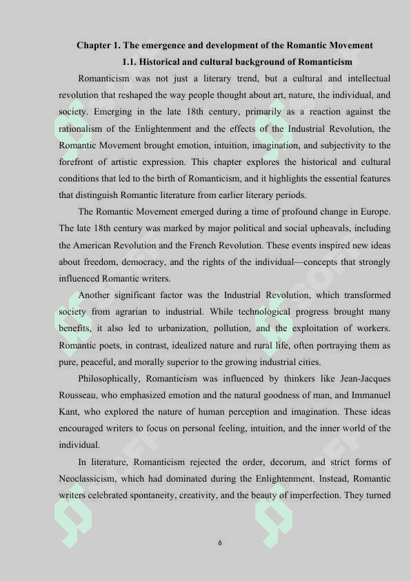 The Romantic Movement in English literature 6