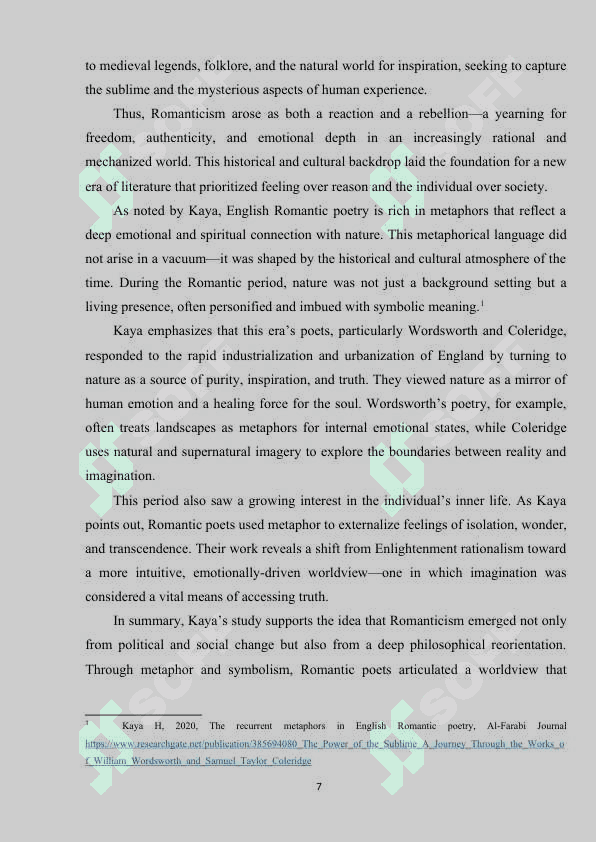 The Romantic Movement in English literature 7