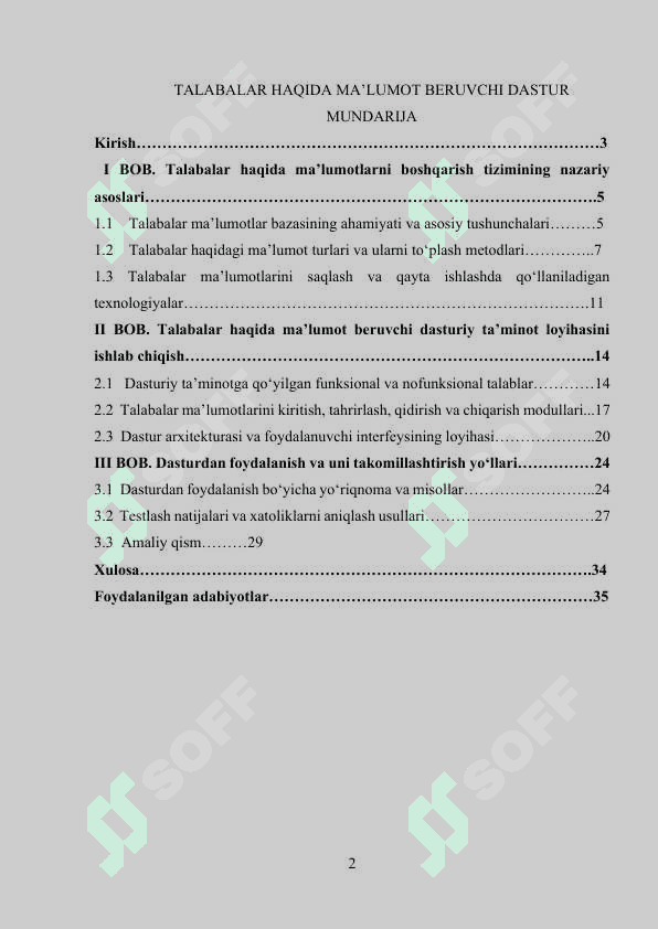 TALABALAR HAQIDA MA’LUMOT BERUVCHI DASTUR 2