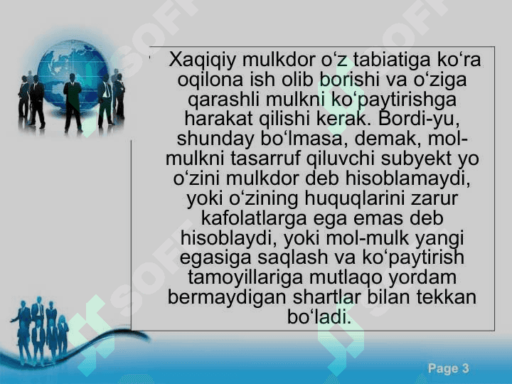 Xususiy tadbirkorlik: mohiyati va xususiyatlari 3