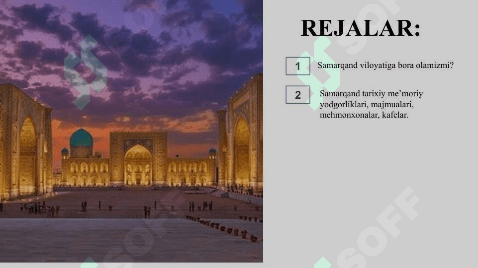 Samarqand viloyatining turizm salohiyati 2