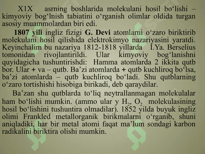 KIMYOVIY BOG‘LANISH VA  UNING TURLARI 2