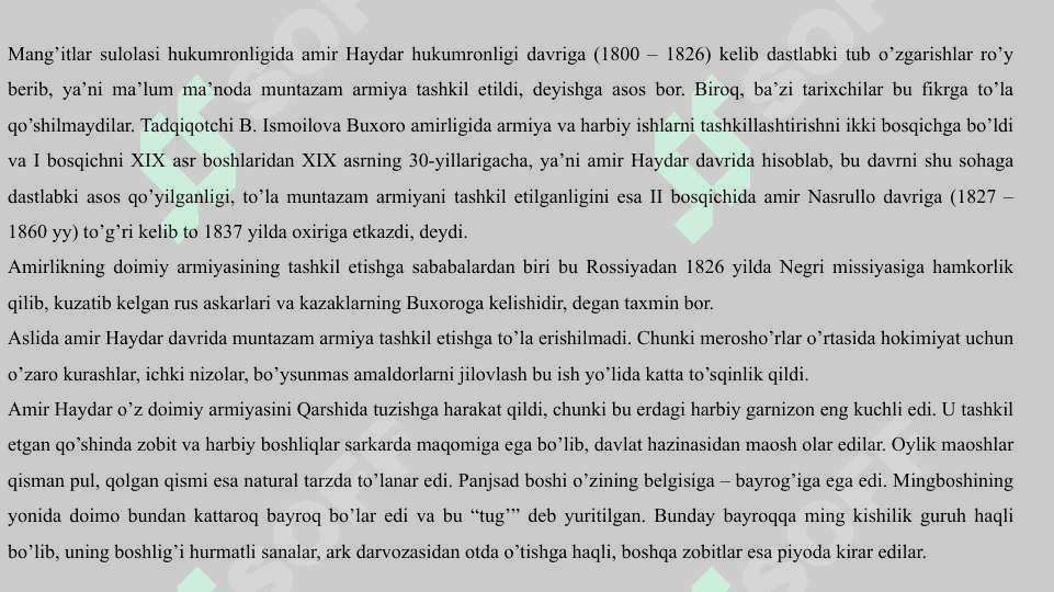BUXORO AMIRLIGIDA XARBIY ISHLAR 4